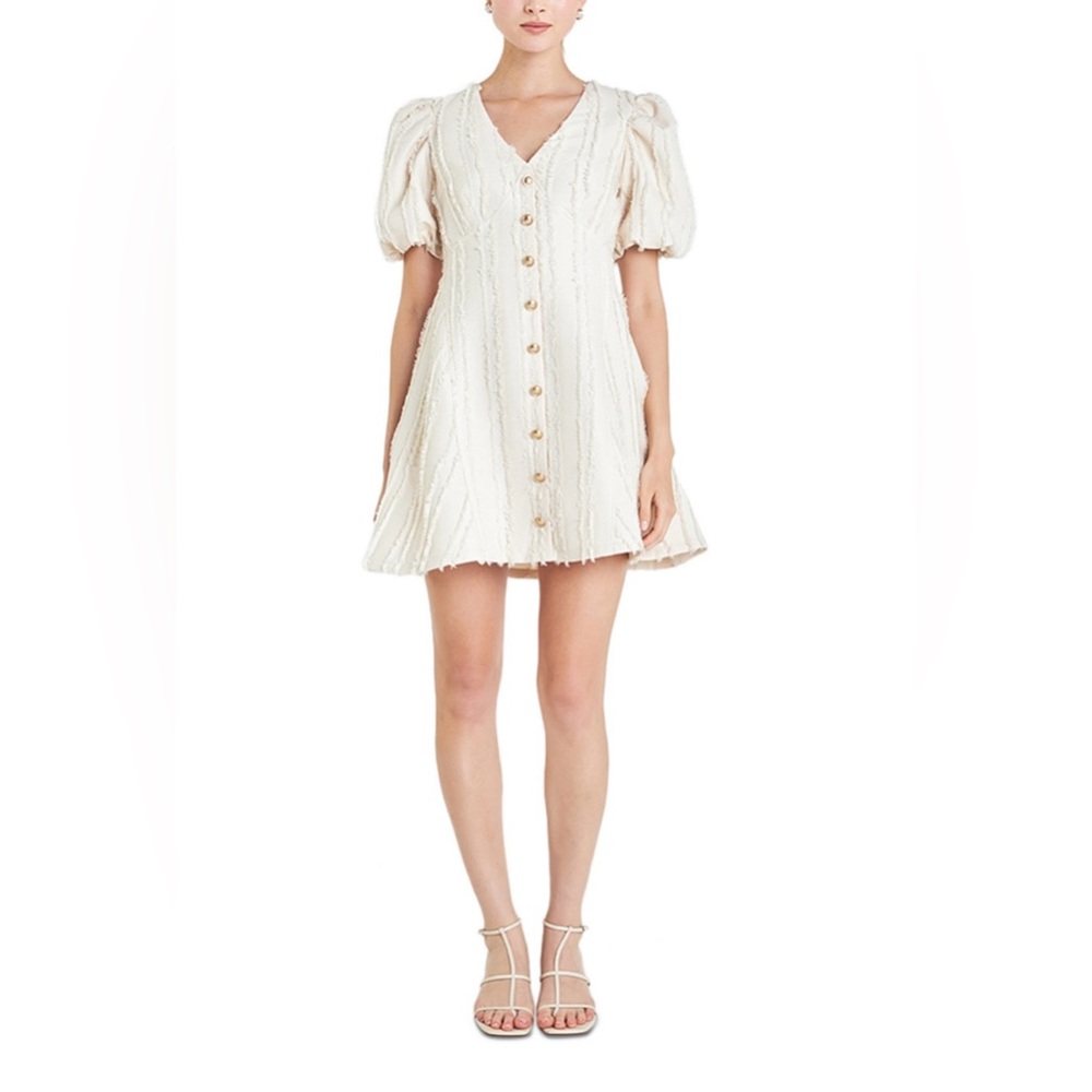 Puff Sleeve Mini Dress